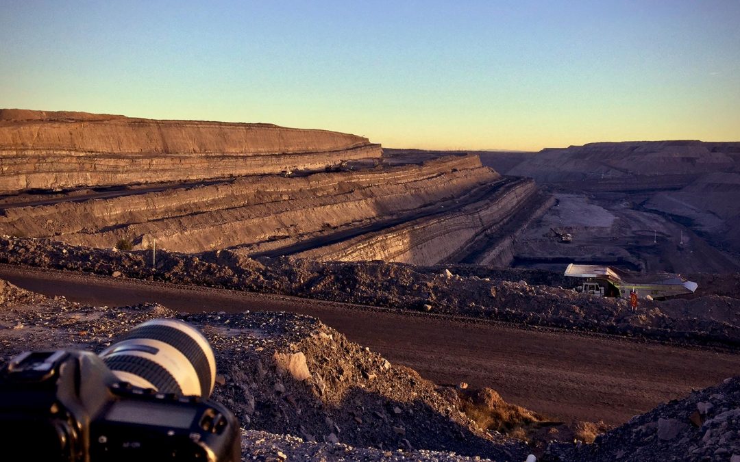 Filming outdoors on a mine site for video marketing content